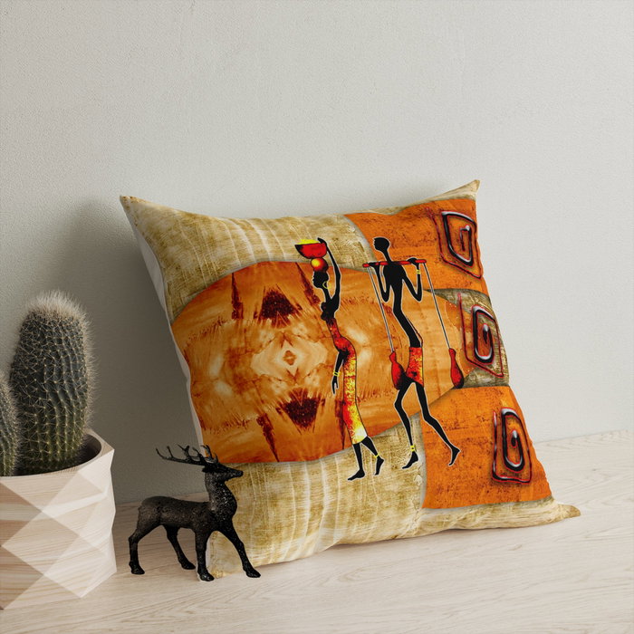 Aberto Design Cojín Multicolor 43 x 43 cm